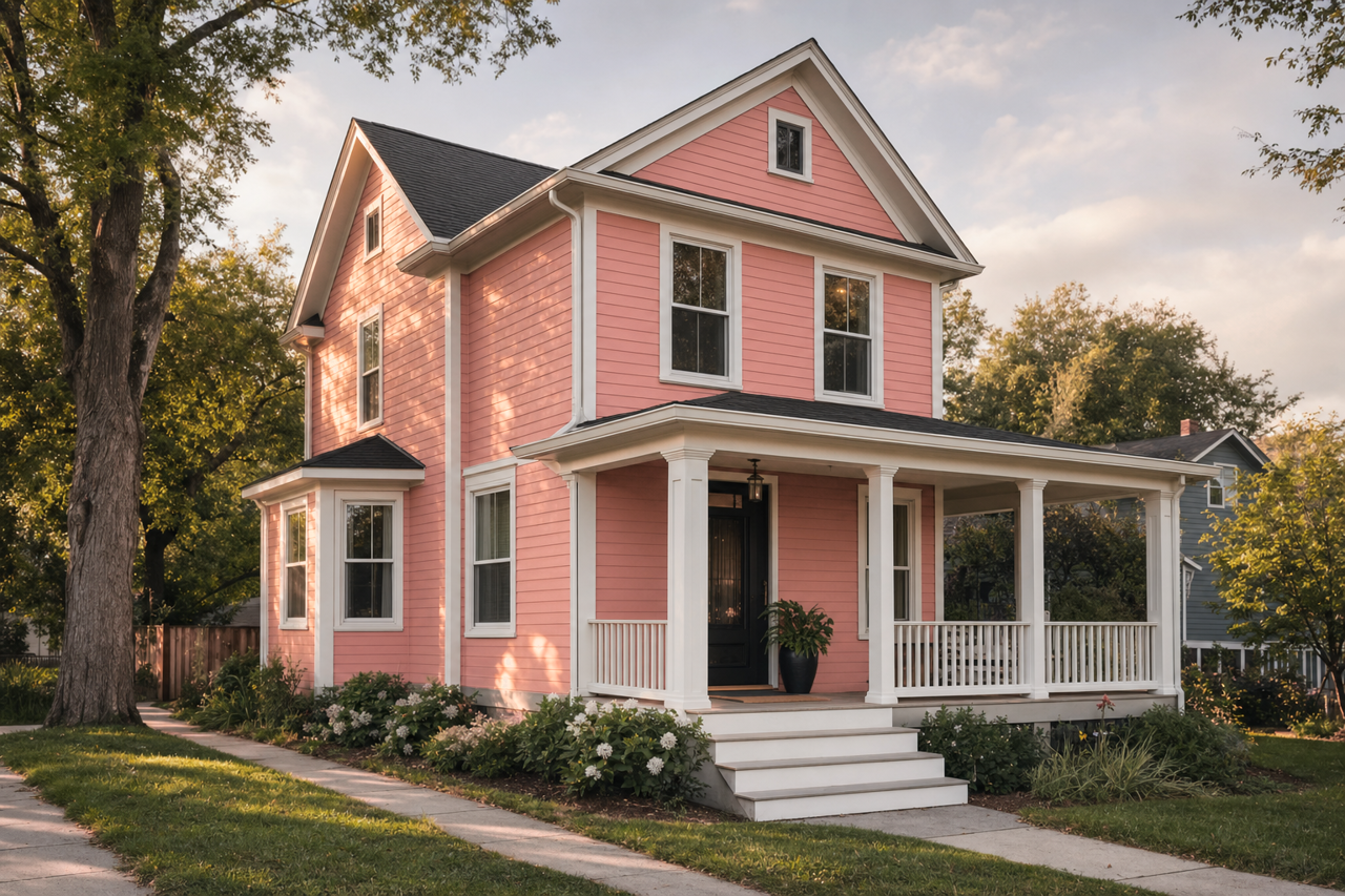 Constant Coral by Sherwin-Williams on exterior