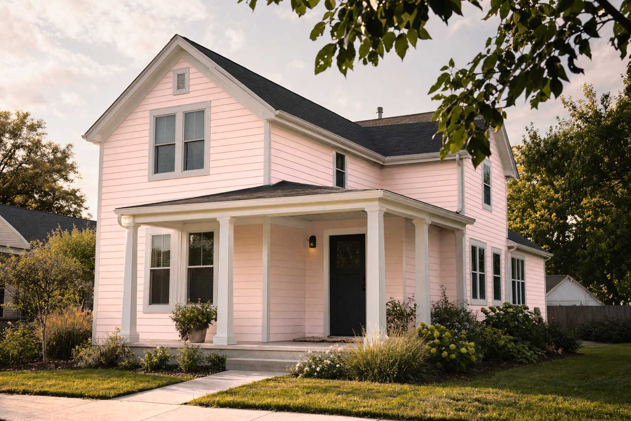 Quaint Peche by Sherwin-Williams on exterior