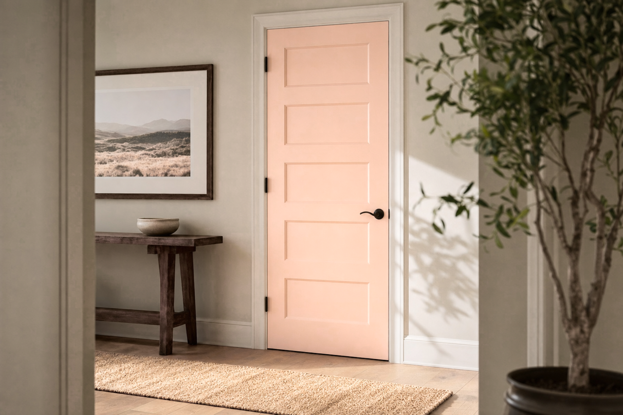Quaint Peche by Sherwin-Williams on interior-doors