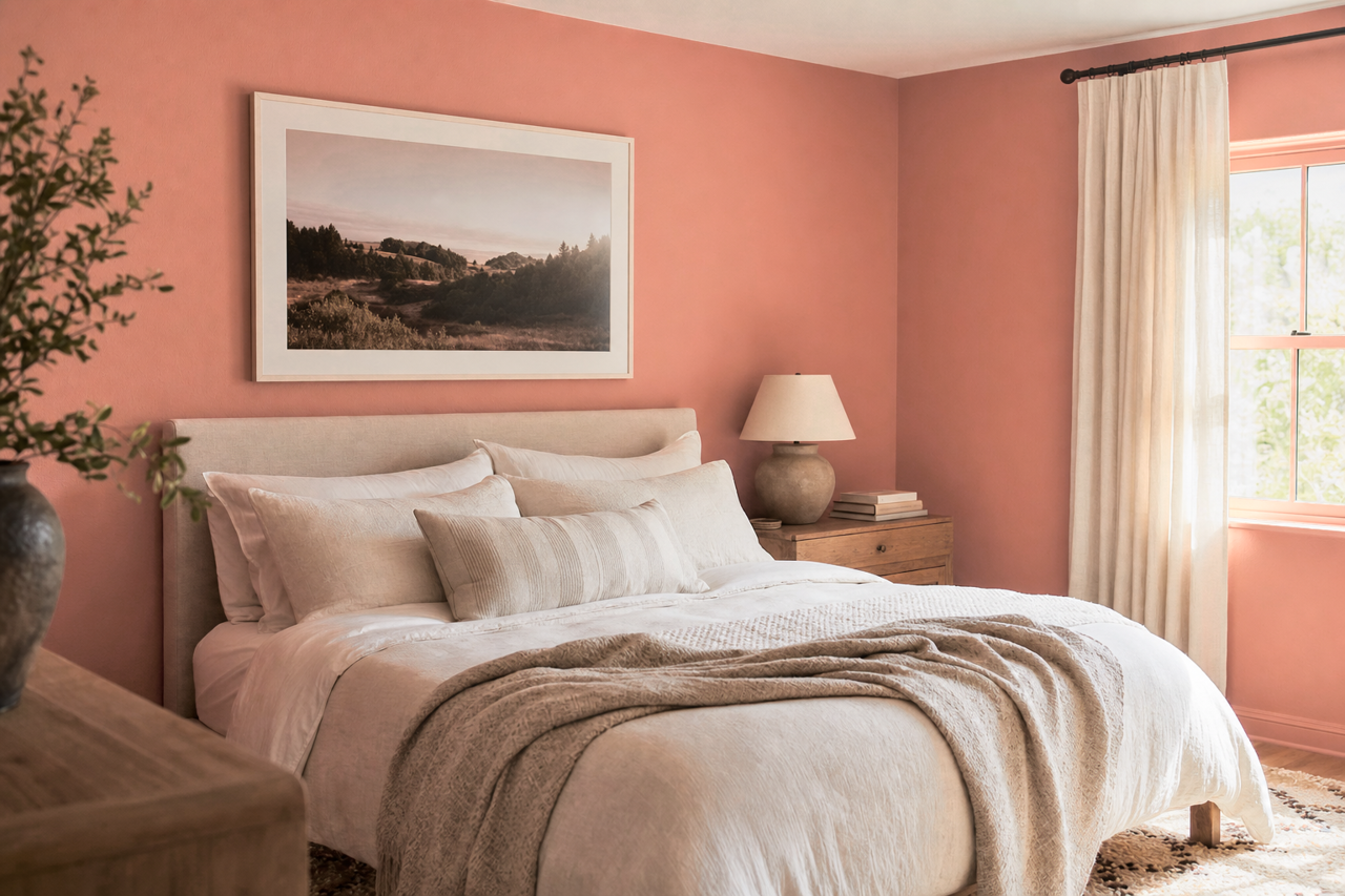Coral Island by Sherwin-Williams on interiors