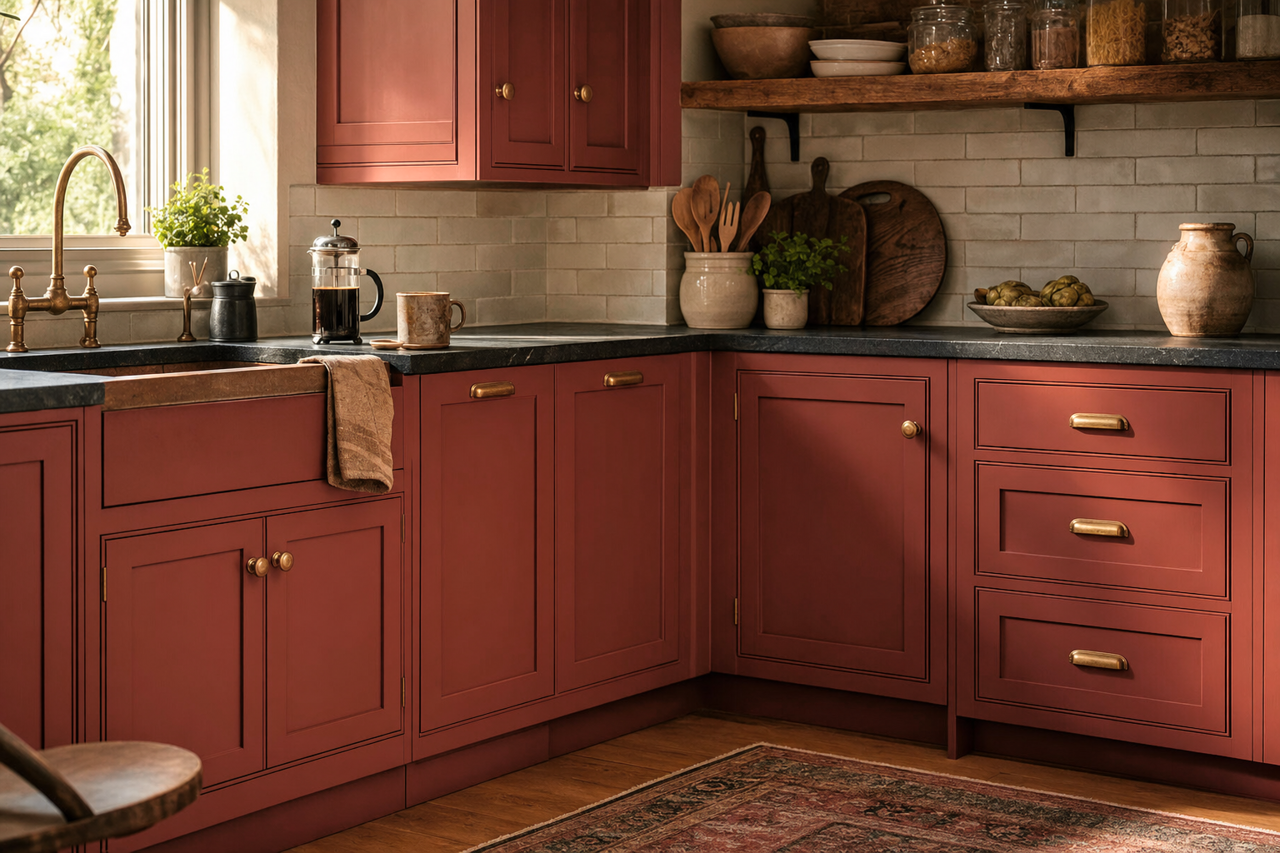 Flower Pot by Sherwin-Williams on cabinets