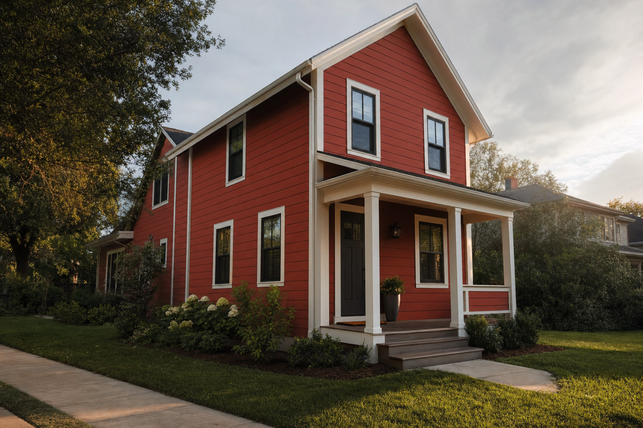 Fired Brick by Sherwin-Williams on exterior