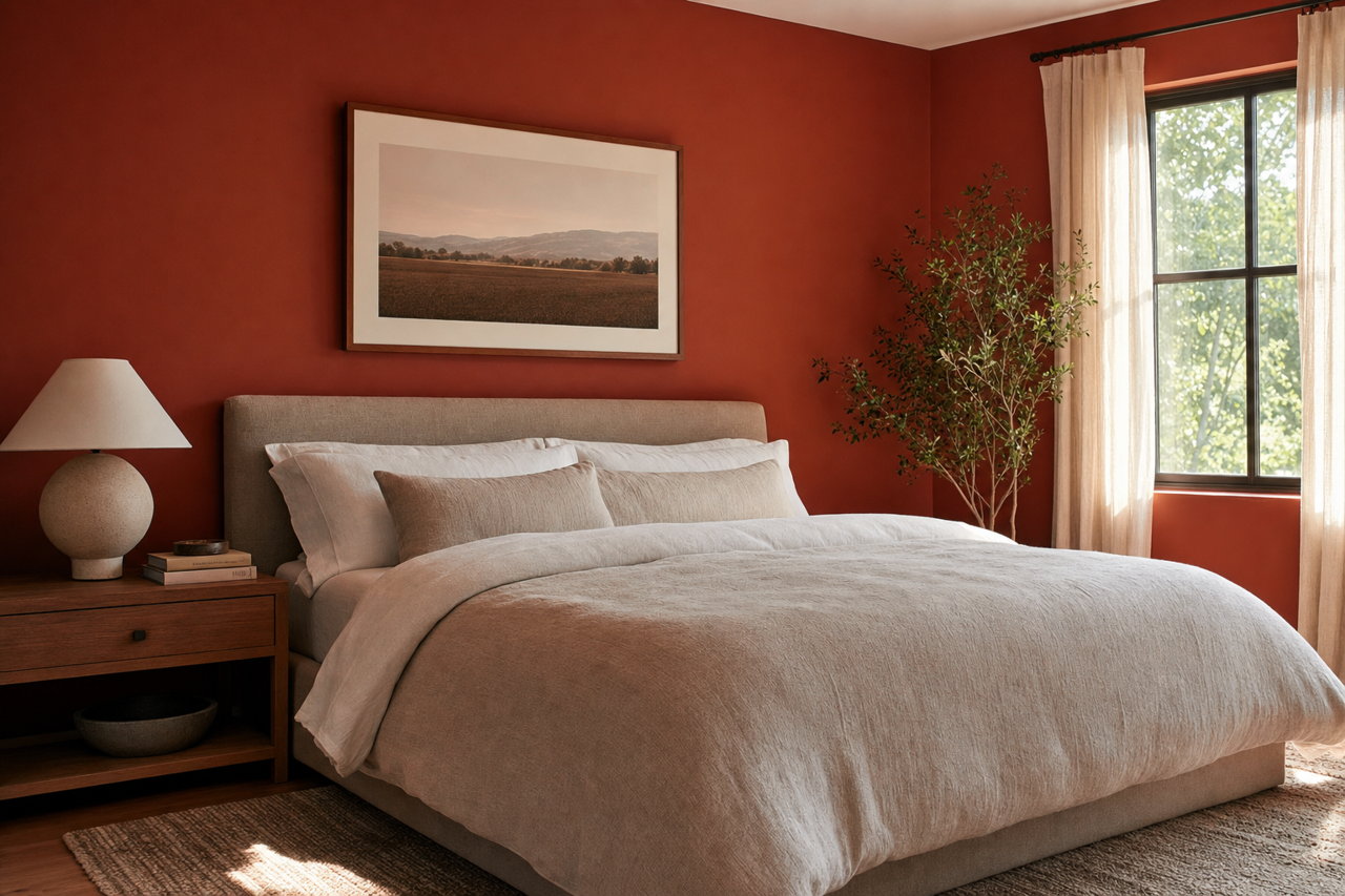 Fired Brick by Sherwin-Williams on interiors