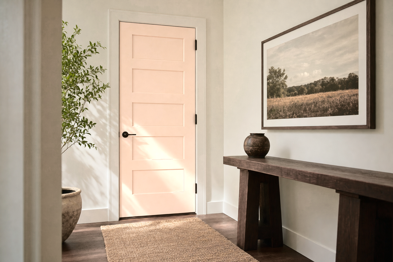 Spun Sugar by Sherwin-Williams on interior-doors