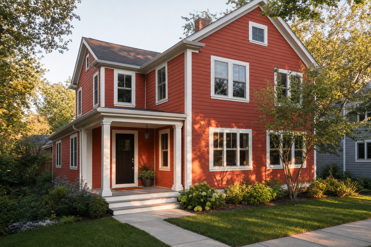 Spicy Hue by Sherwin-Williams on exterior