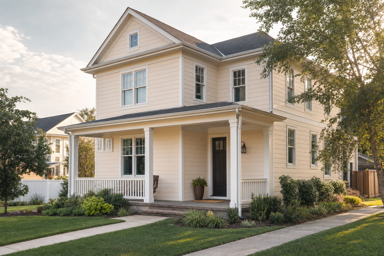 Alluring White by Sherwin-Williams on exterior