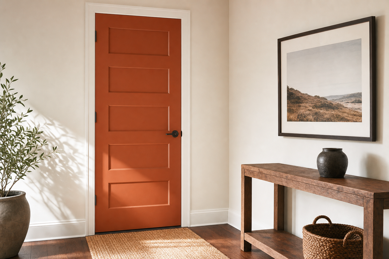 Pennywise by Sherwin-Williams on interior-doors