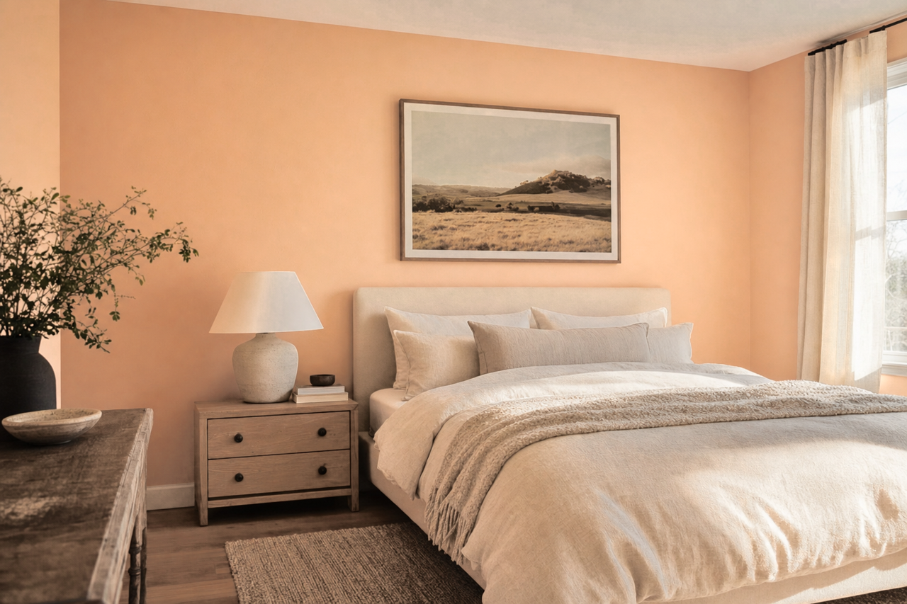 Soft Apricot by Sherwin-Williams on interiors