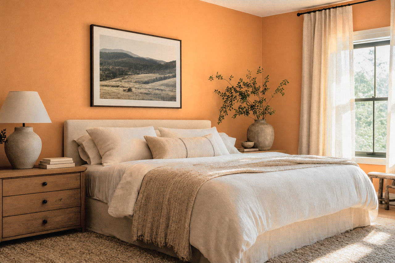 Folksy Gold by Sherwin-Williams on interiors