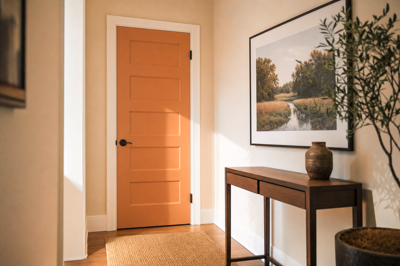 Autumnal by Sherwin-Williams on interior-doors
