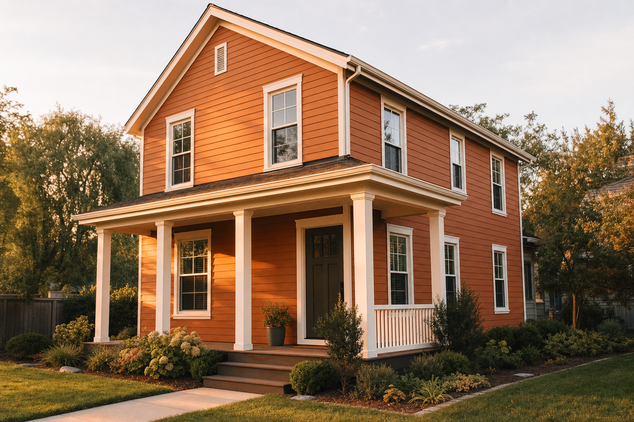 Gingery by Sherwin-Williams on exterior
