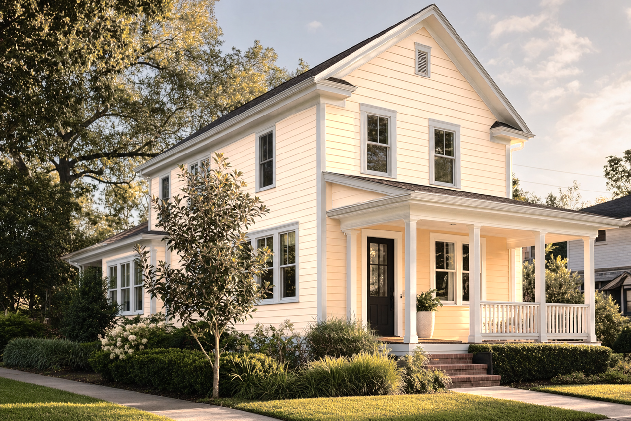 Cachet Cream by Sherwin-Williams on exterior