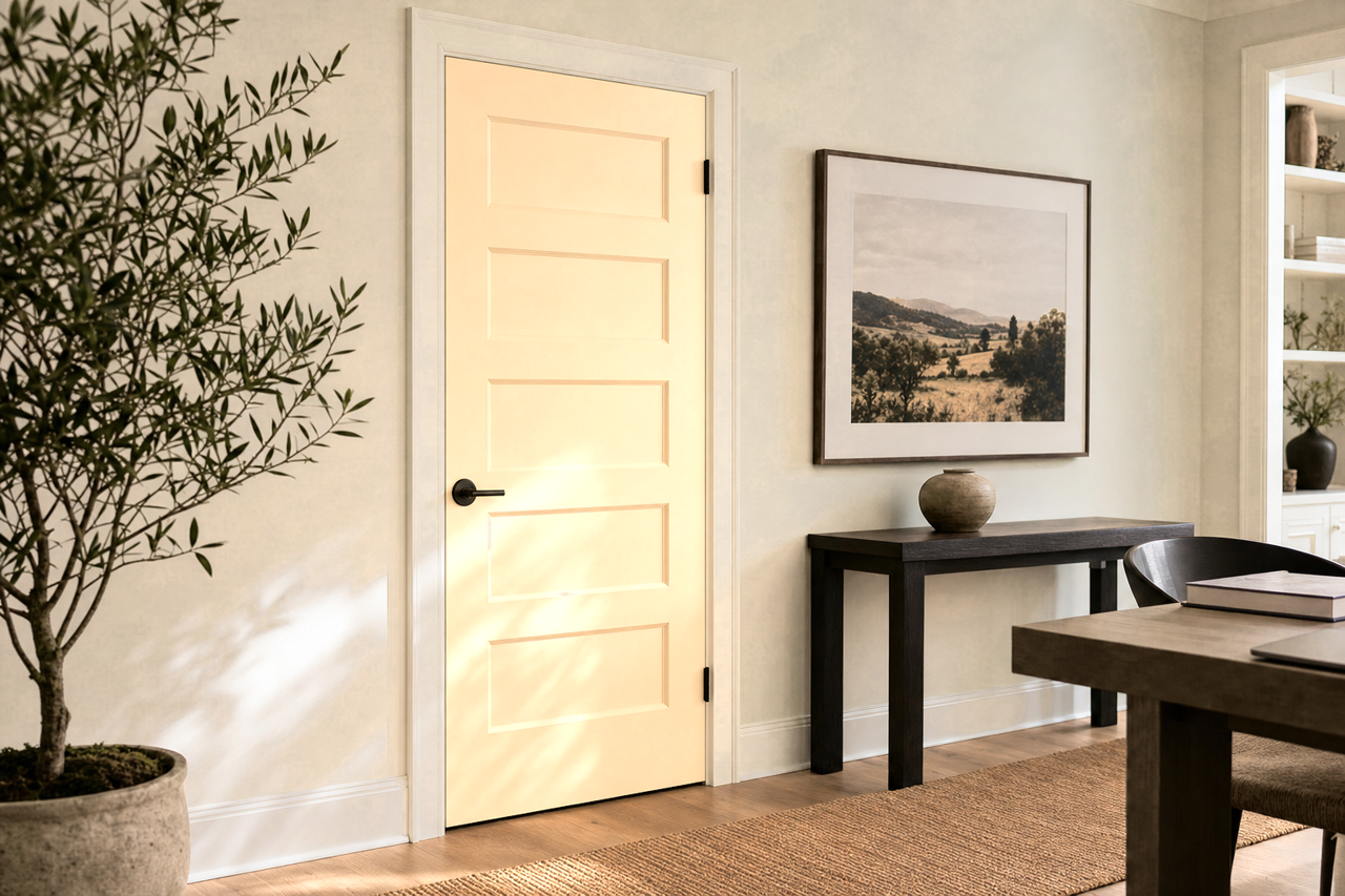 Cachet Cream by Sherwin-Williams on interior-doors