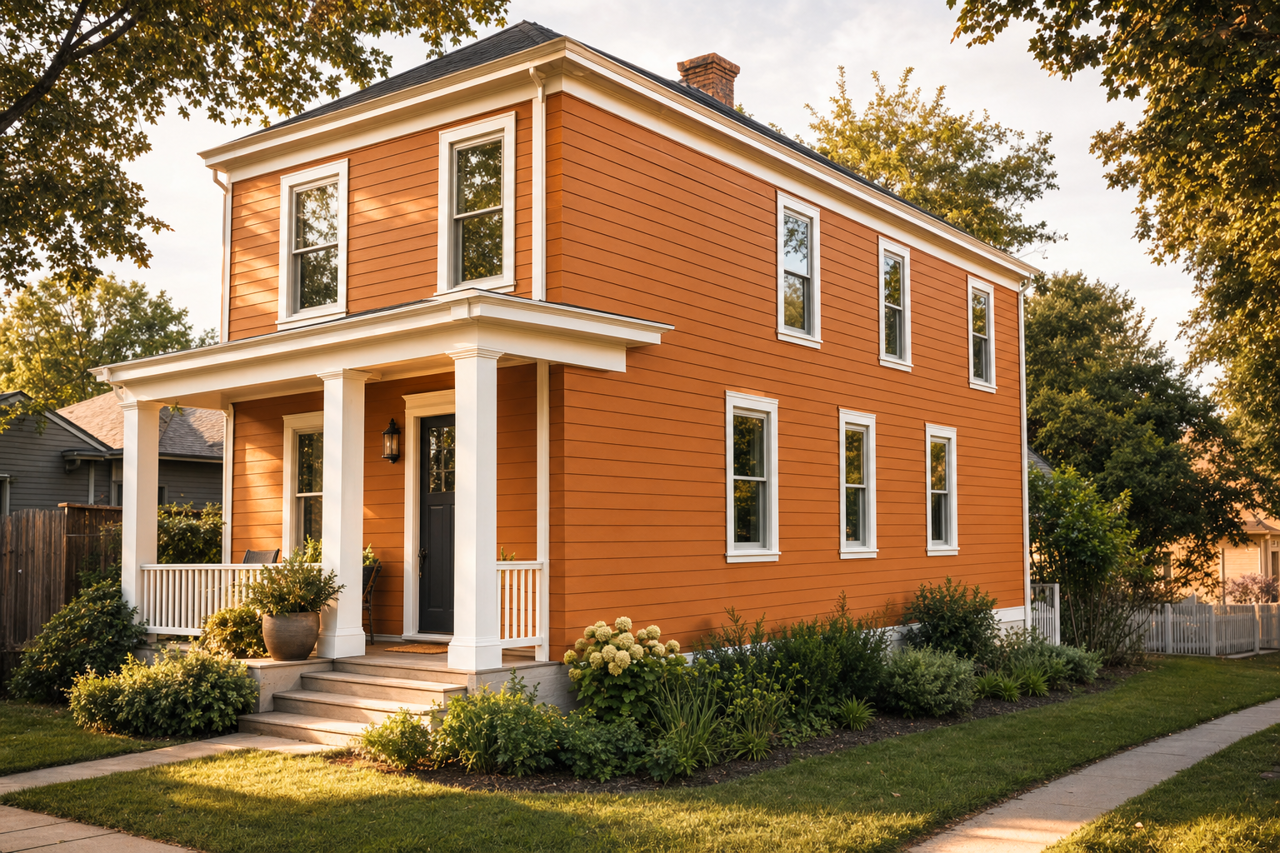 Saucy Gold by Sherwin-Williams on exterior