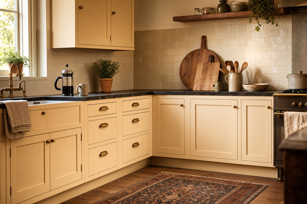 Vanillin by Sherwin-Williams on cabinets