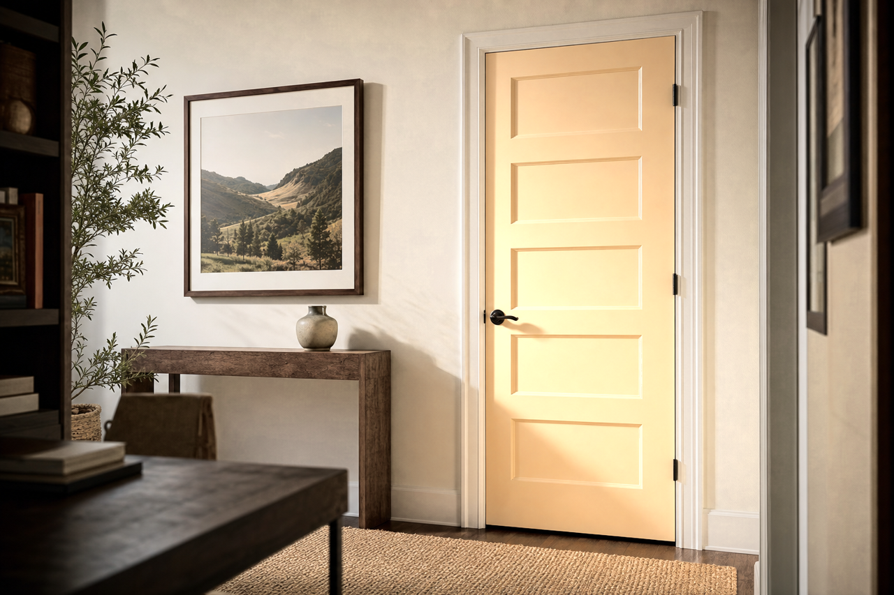 Inviting Ivory by Sherwin-Williams on interior-doors