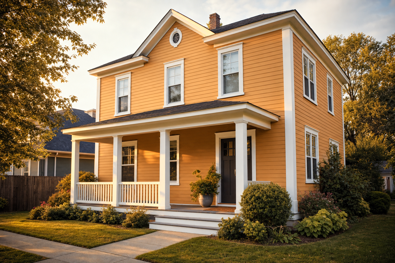 Butterscotch by Sherwin-Williams on exterior