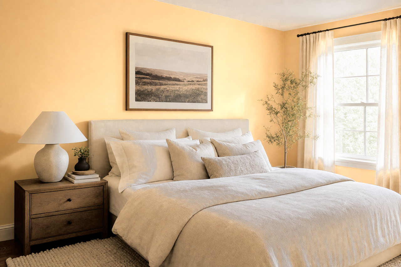 Humble Gold by Sherwin-Williams on interiors