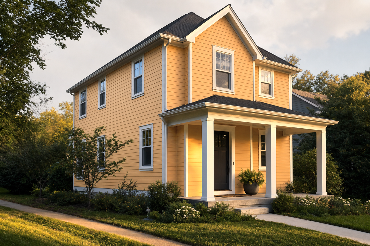 Anjou Pear by Sherwin-Williams on exterior