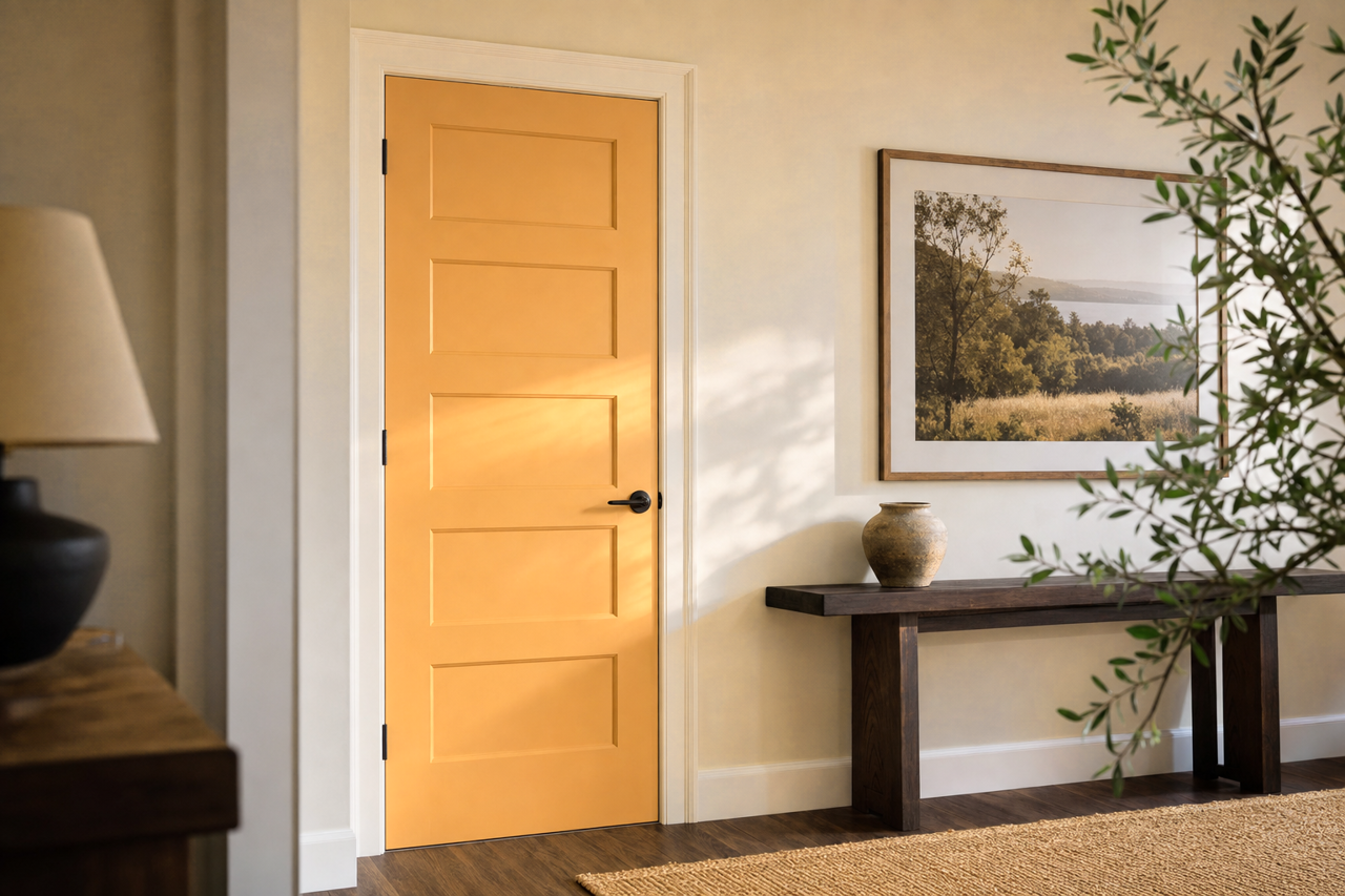Anjou Pear by Sherwin-Williams on interior-doors