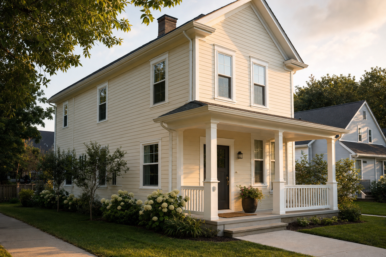 Dover White by Sherwin-Williams on exterior