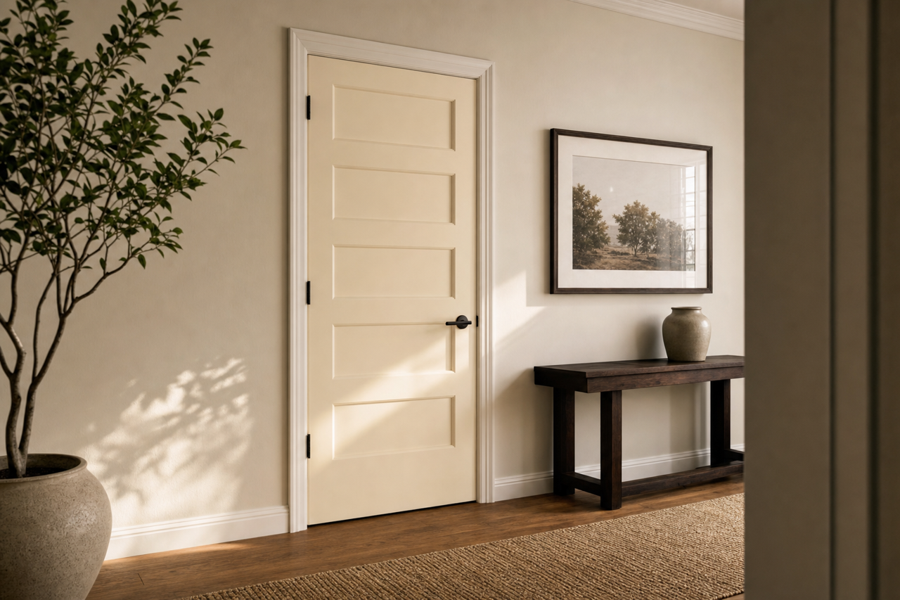 Dover White by Sherwin-Williams on interior-doors