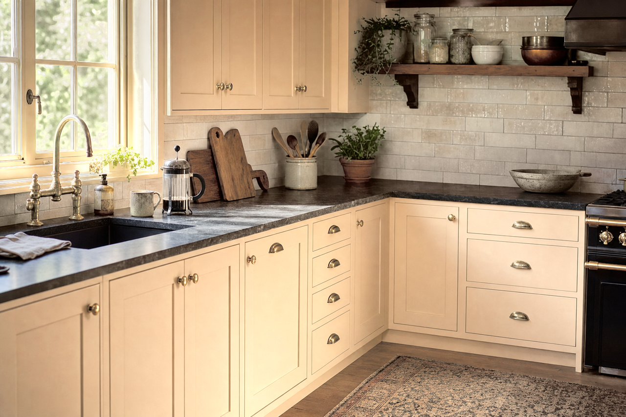 Napery by Sherwin-Williams on cabinets