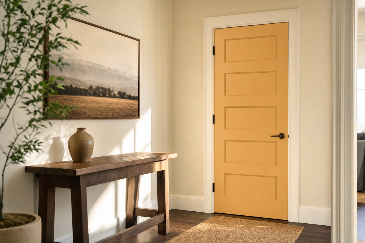 Golden Fleece by Sherwin-Williams on interior-doors