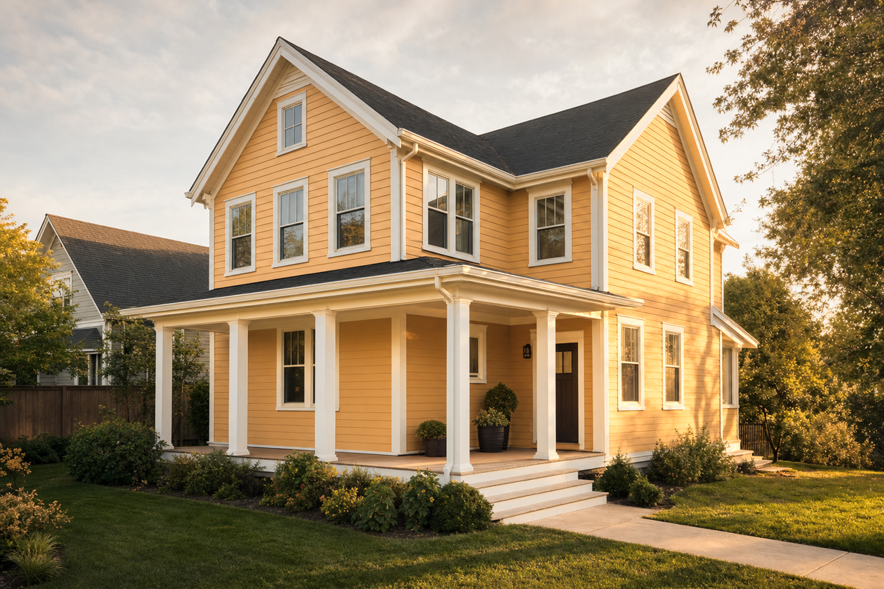 Butternut by Sherwin-Williams on exterior
