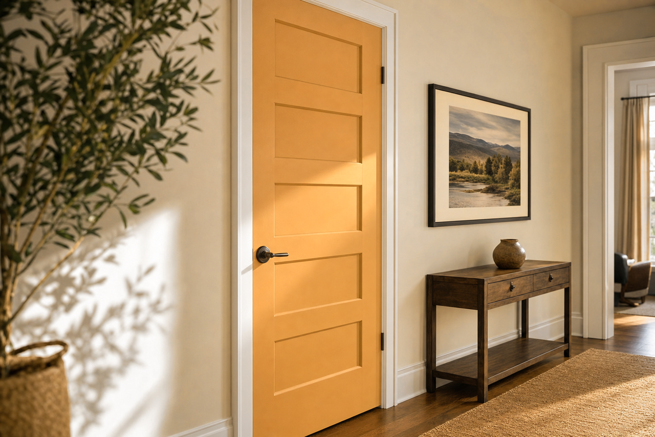 Butternut by Sherwin-Williams on interior-doors