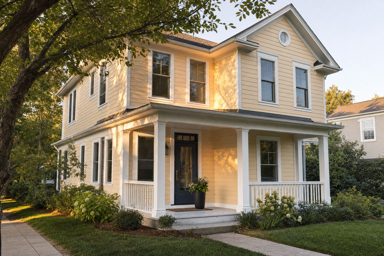 Vital Yellow by Sherwin-Williams on exterior