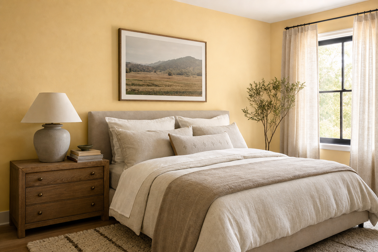 Vital Yellow by Sherwin-Williams on interiors