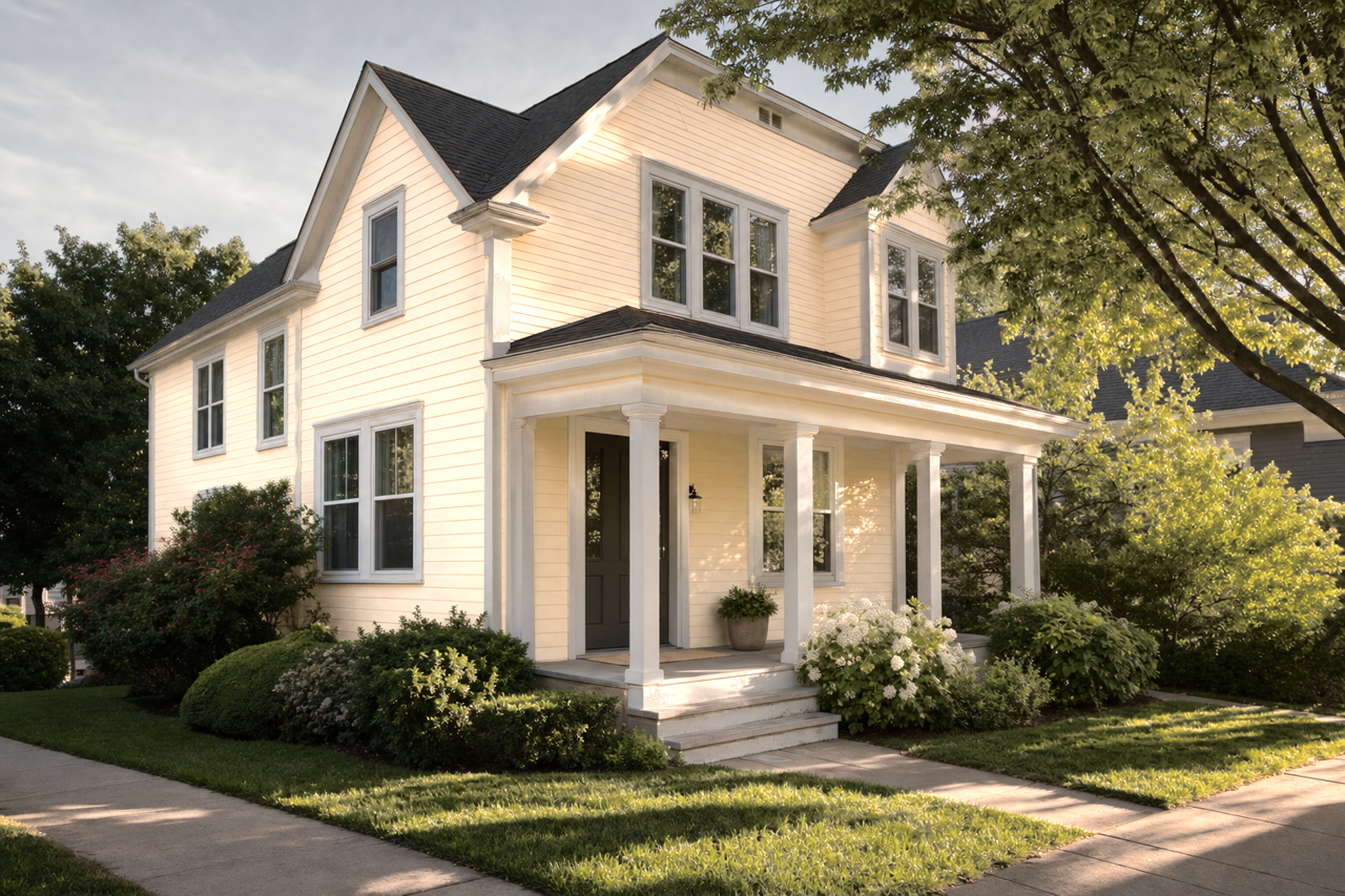 Convivial Yellow by Sherwin-Williams on exterior