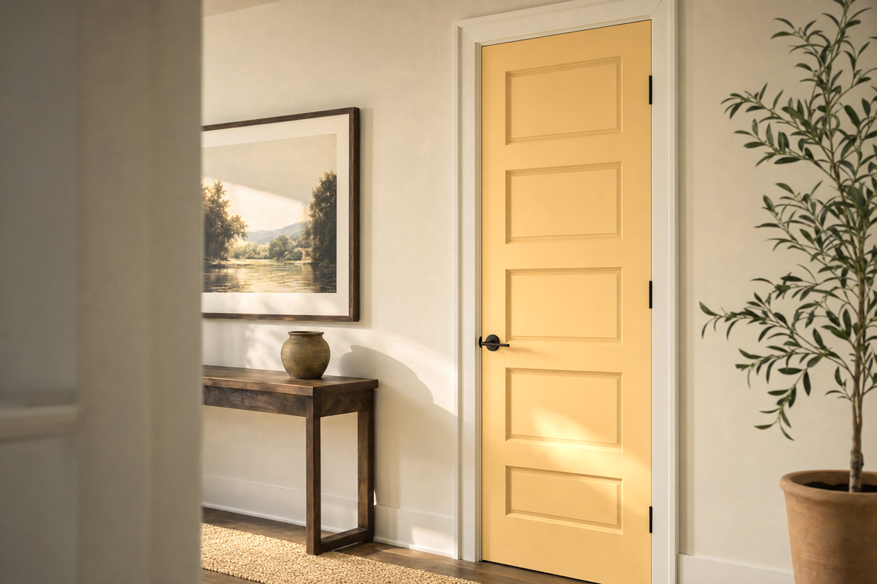 Sequin by Sherwin-Williams on interior-doors