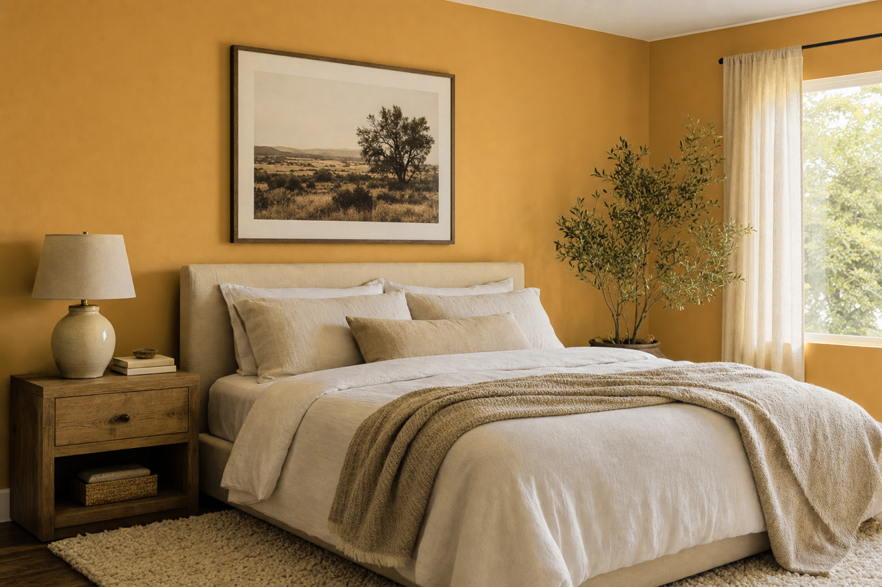 Different Gold by Sherwin-Williams on interiors
