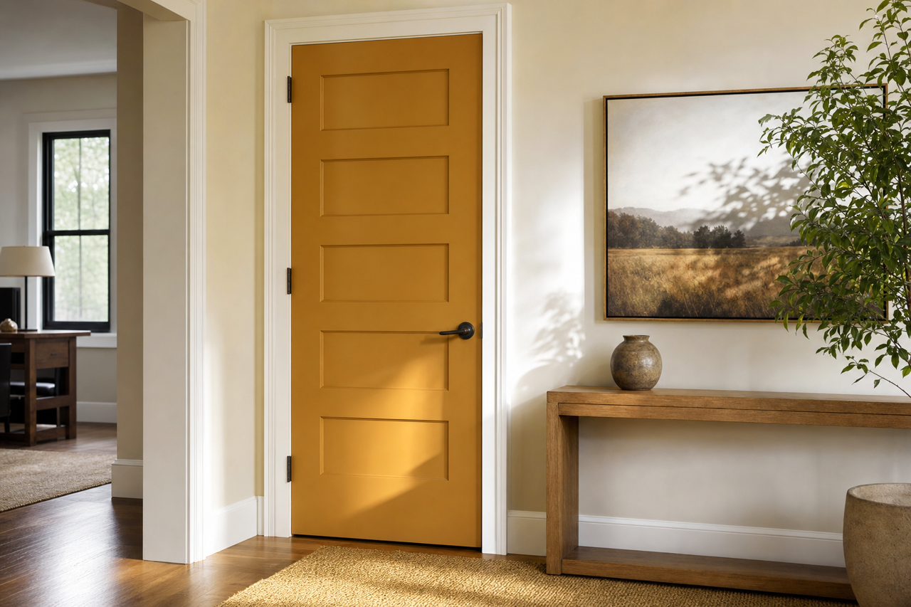 Nankeen by Sherwin-Williams on interior-doors