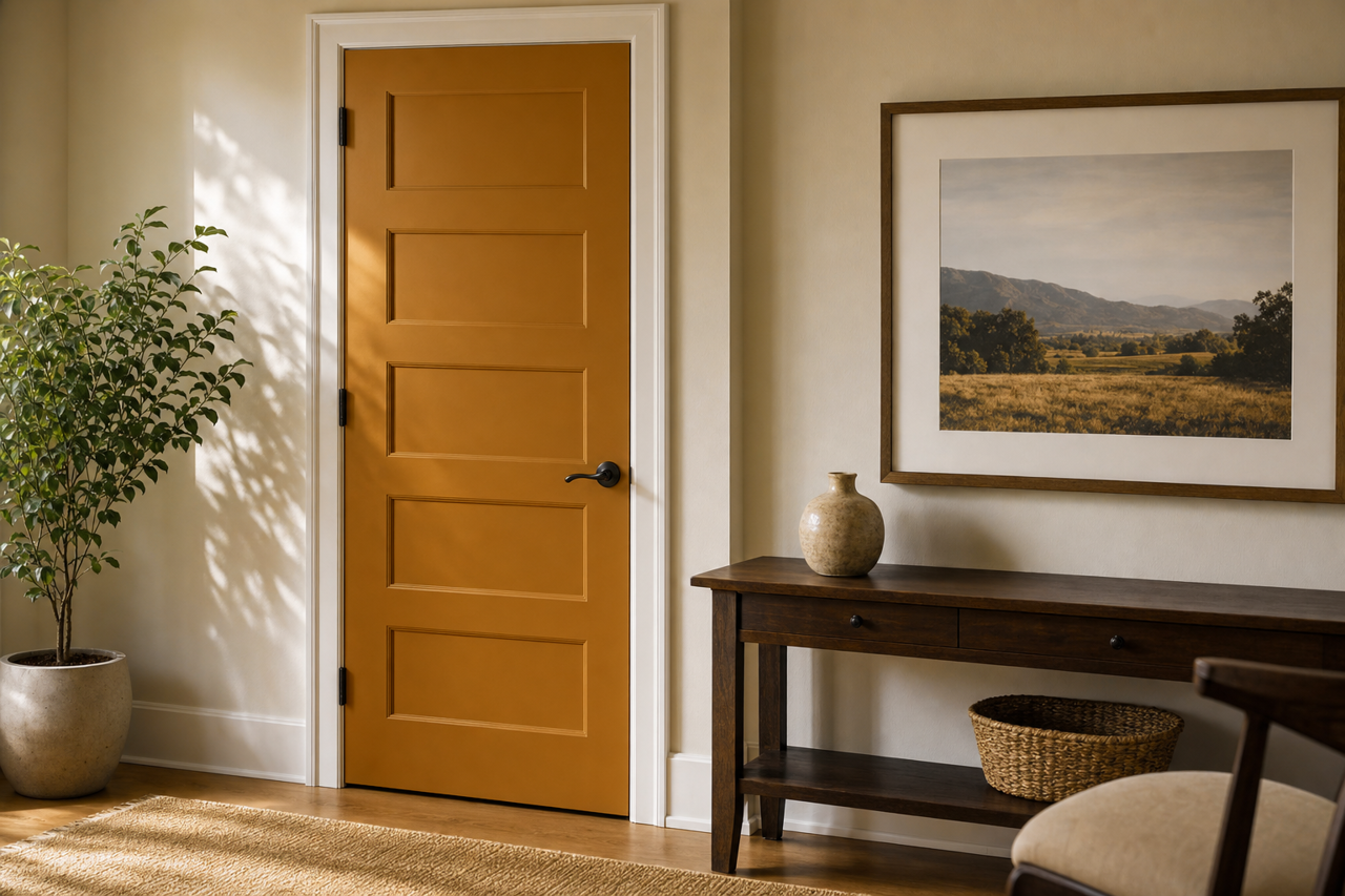 Sconce Gold by Sherwin-Williams on interior-doors