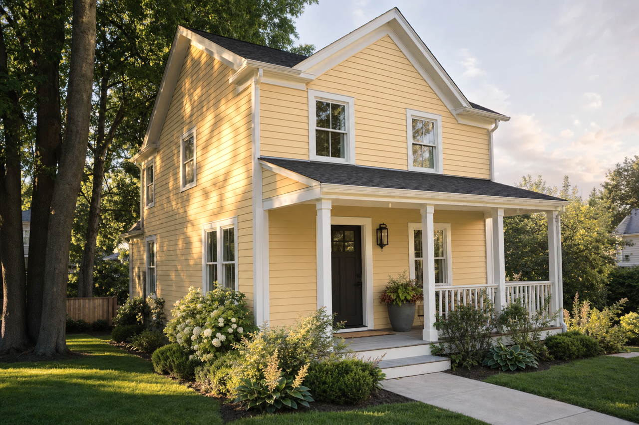 Independent Gold by Sherwin-Williams on exterior