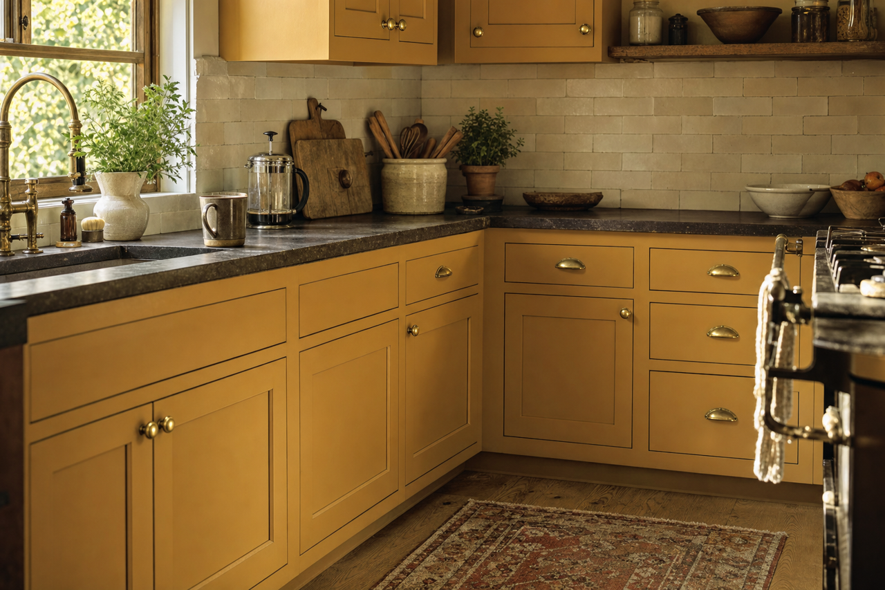 Grandiose by Sherwin-Williams on cabinets