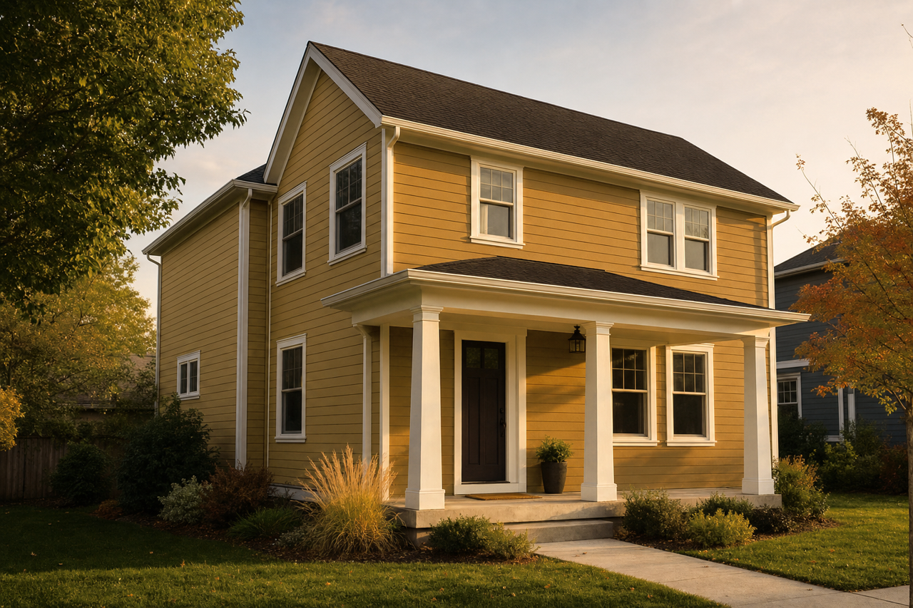 Fervent Brass by Sherwin-Williams on exterior