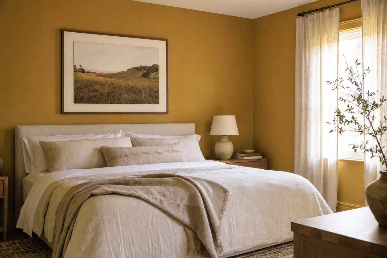 Fervent Brass by Sherwin-Williams on interiors