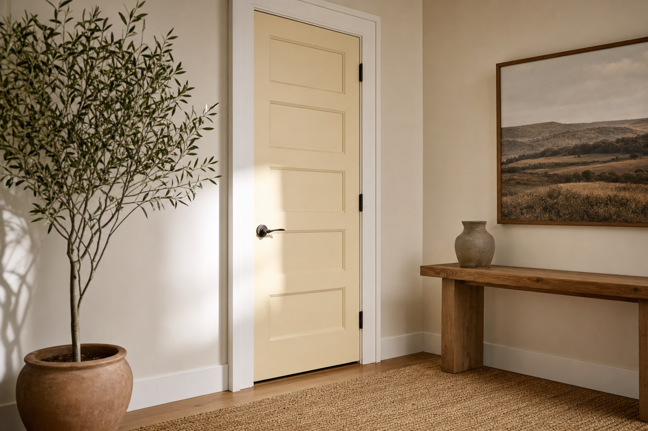 Ionic Ivory by Sherwin-Williams on interior-doors