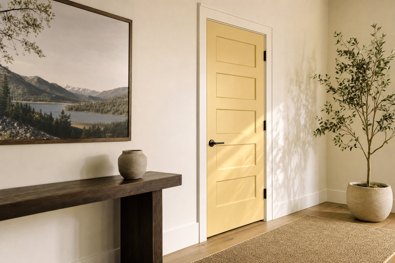 Wheat Grass by Sherwin-Williams on interior-doors