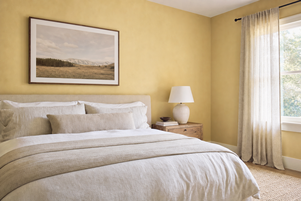 Wheat Grass by Sherwin-Williams on interiors