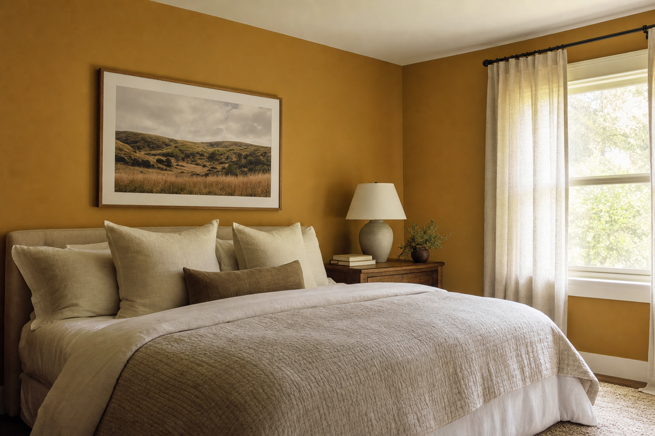 Bengal Grass by Sherwin-Williams on interiors