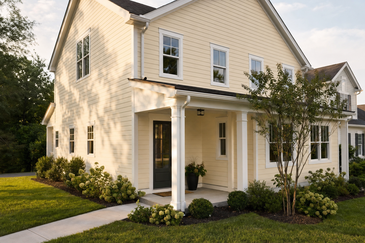 Restoration Ivory by Sherwin-Williams on exterior