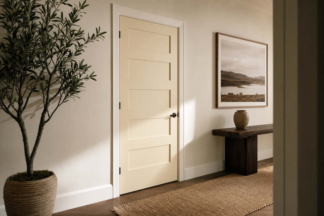 Restoration Ivory by Sherwin-Williams on interior-doors