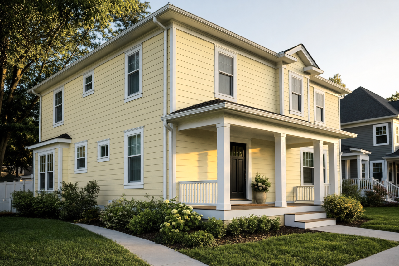 Hearts of Palm by Sherwin-Williams on exterior