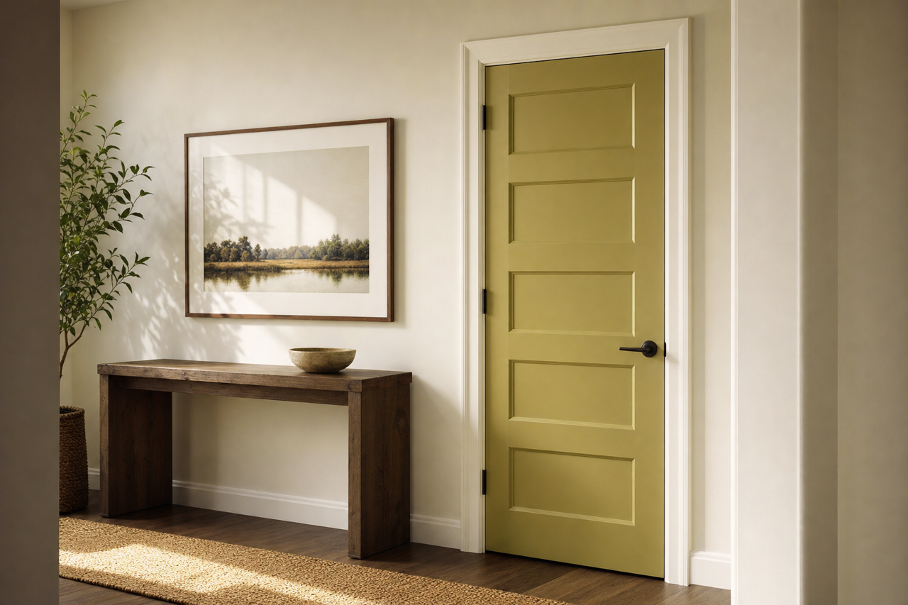 Tupelo Tree by Sherwin-Williams on interior-doors