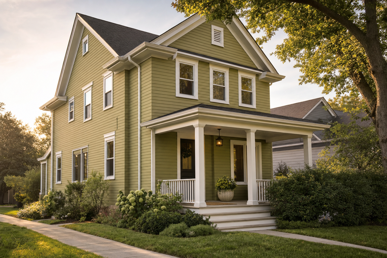 Rural Green by Sherwin-Williams on exterior